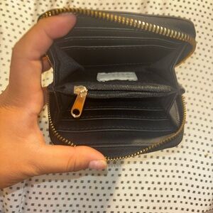 a new day Black Wallet with Gold Zipper